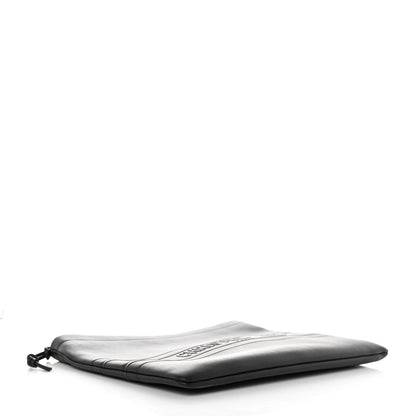 Christian Dior Calfskin Medium Diordouble Zip Pouch Black 4 of 7