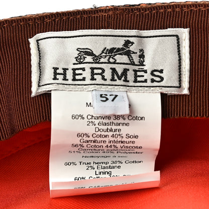 Hermes Cotton Hemp Cavale Cap 57 Gold 6 of 7