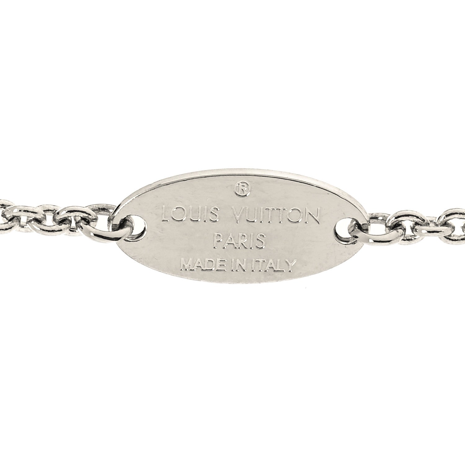 Louis Vuitton Metal Essential V Supple Necklace Silver 5 of 7