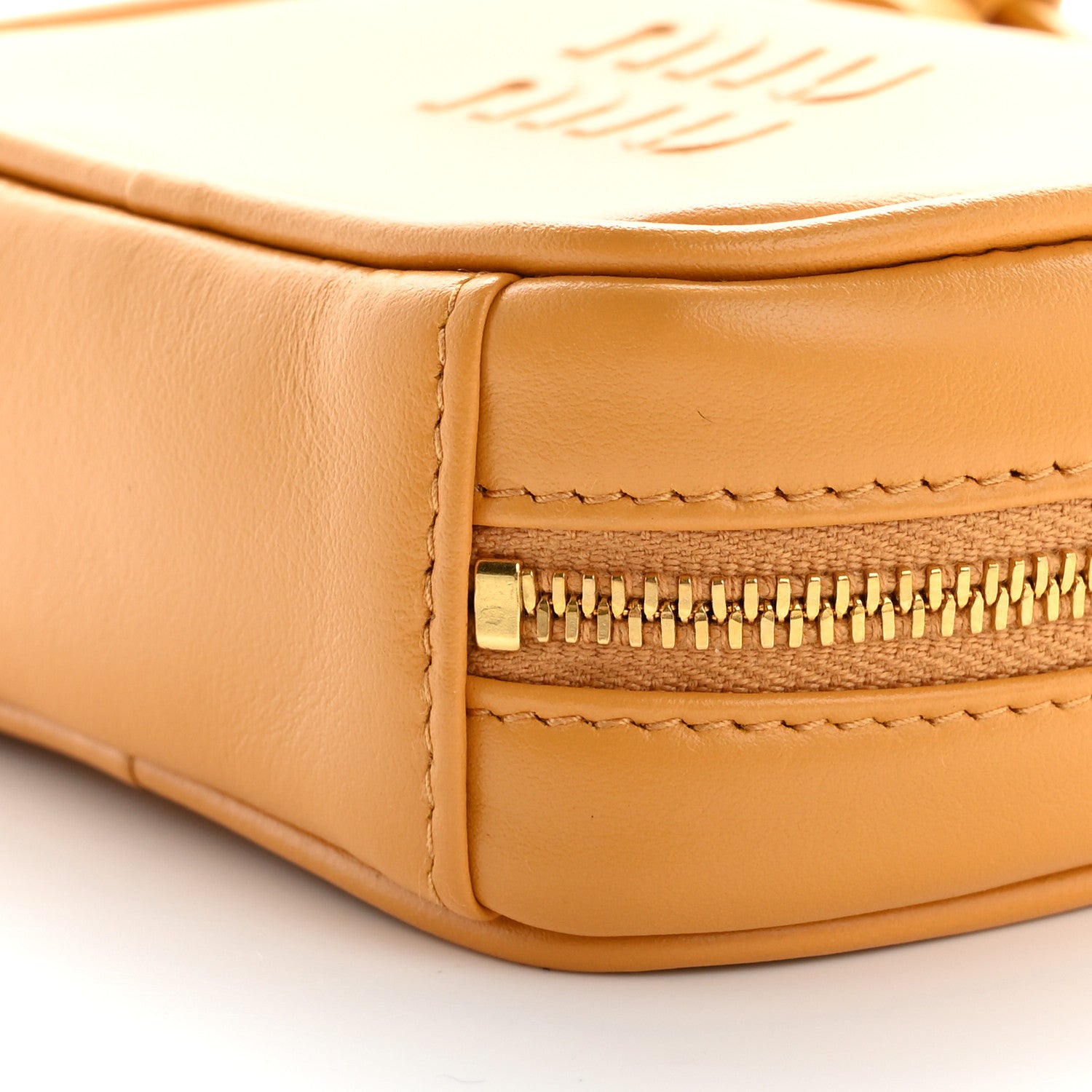 Miu Miu Calfskin Beau Micro Bag Pomegranate Yellow 10 of 11