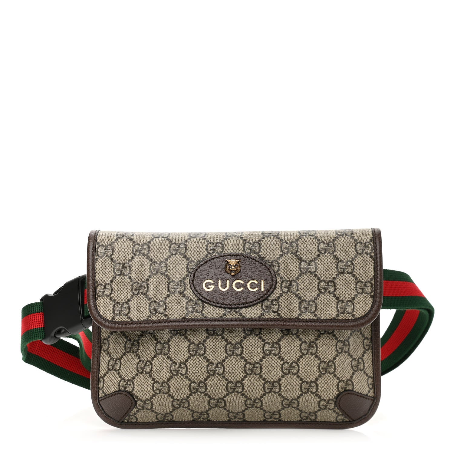 Gucci GG Supreme Monogram Neo Vintage Web Belt Bag Brown 1 of 11