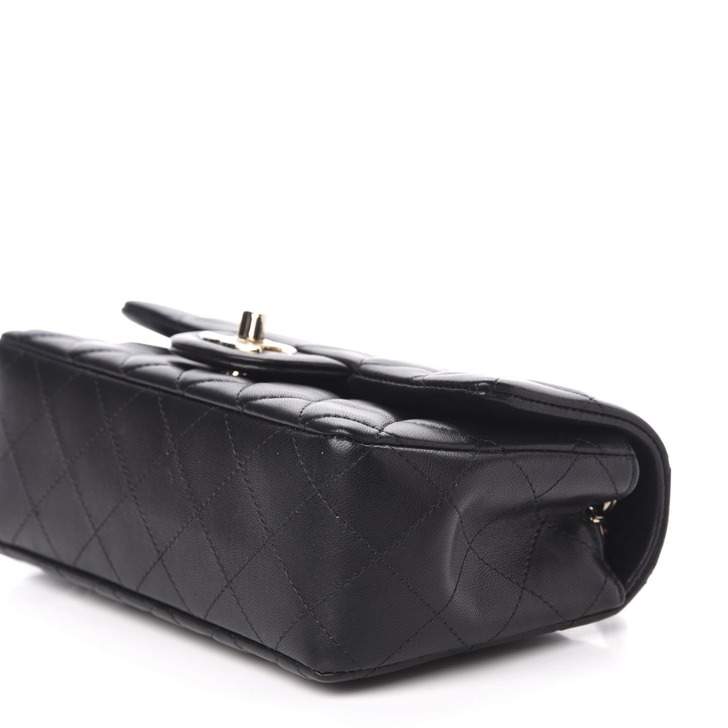 Chanel Lambskin Quilted Mini Rectangular Flap Black 9 of 11