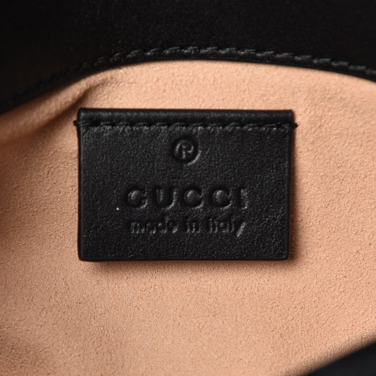 Gucci Calfskin Matelasse Super Mini GG Marmont Shoulder Bag Black 6 of 11