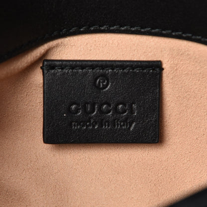 Gucci Calfskin Matelasse Super Mini GG Marmont Shoulder Bag Black 6 of 11