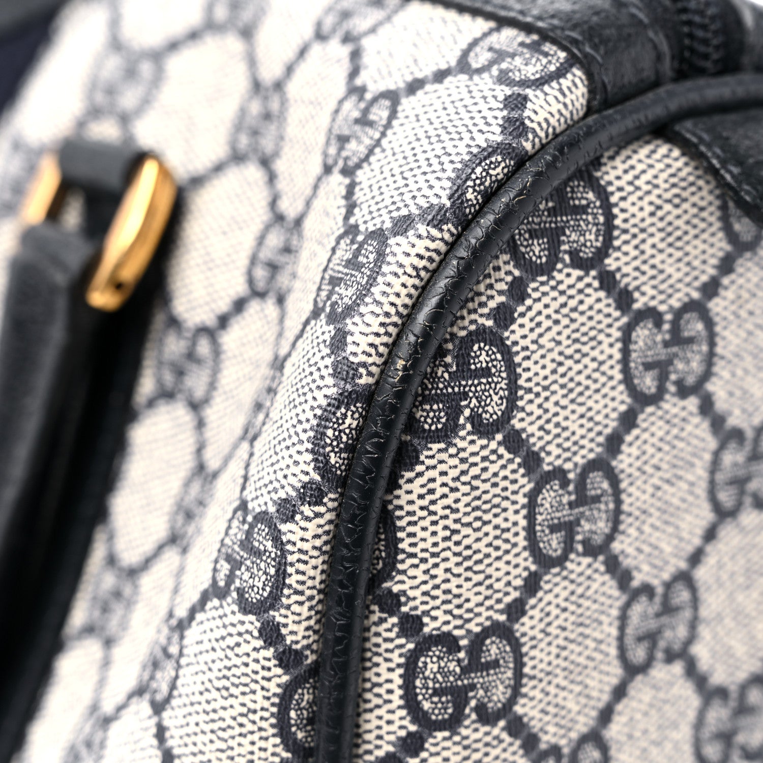 Gucci Monogram Vintage Web Boston Navy 12 of 12