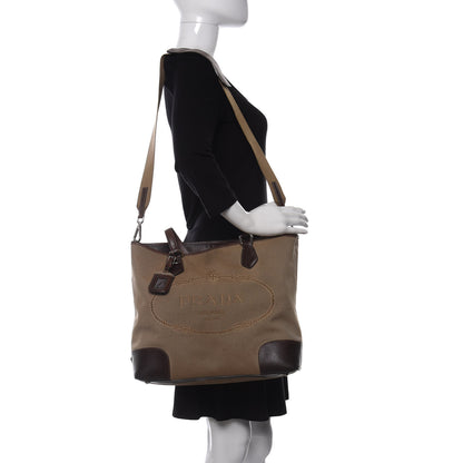Prada Jacquard Logo Tote Corda Moro 2 of 20