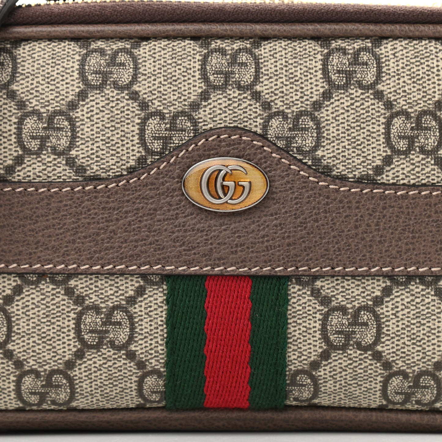 GG Supreme Monogram Web Mini Ophidia GG Bag Brown