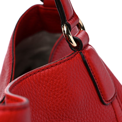 Gucci Pebbled Calfskin Large Soho Shoulder Bag Red 16 of 18