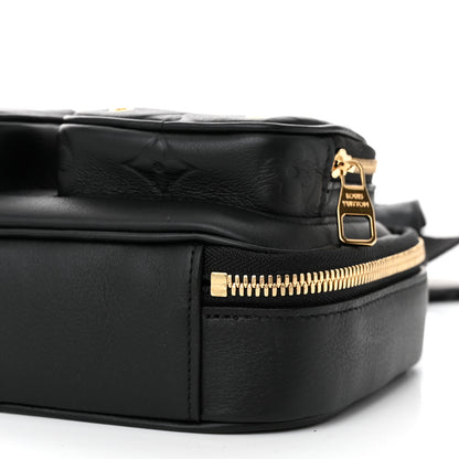 Louis Vuitton Calfskin Monogram Embossed Utility Crossbody Black 9 of 9