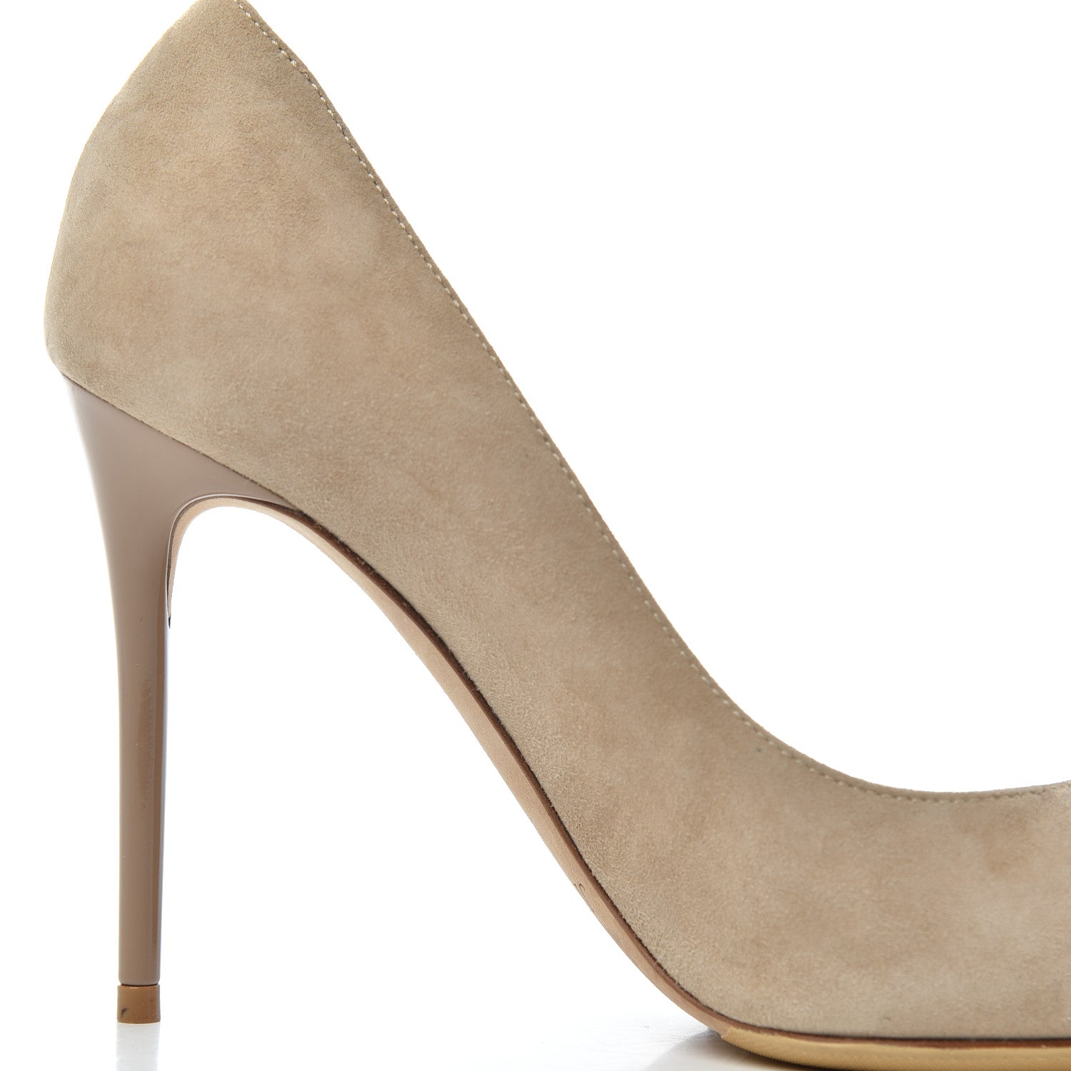 Jimmy Choo Suede Esme 100 Pumps 35 Nude 9 of 18