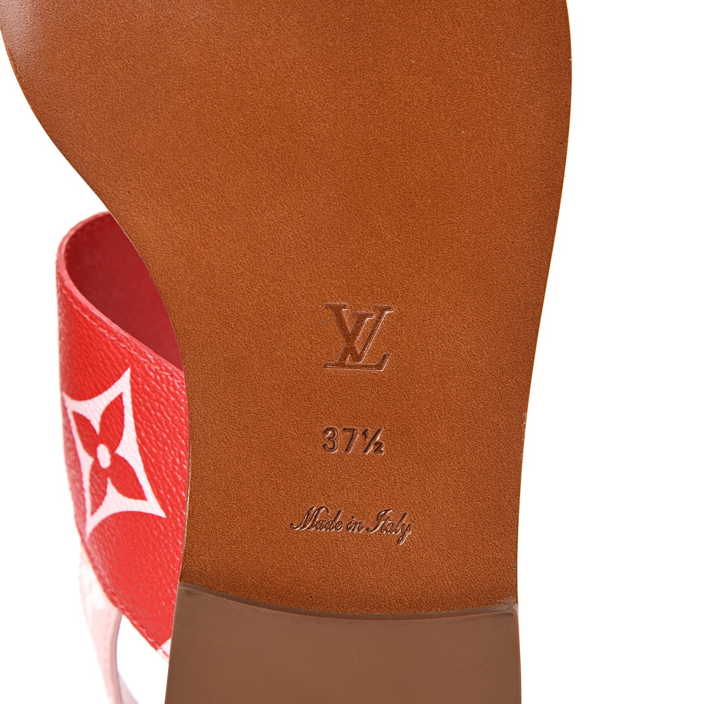 Monogram Giant Sandals 37.5 Rouge