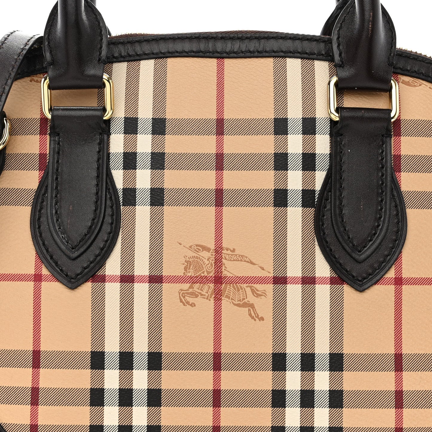 Haymarket Check Small Orchard Bowling Bag Chocolate