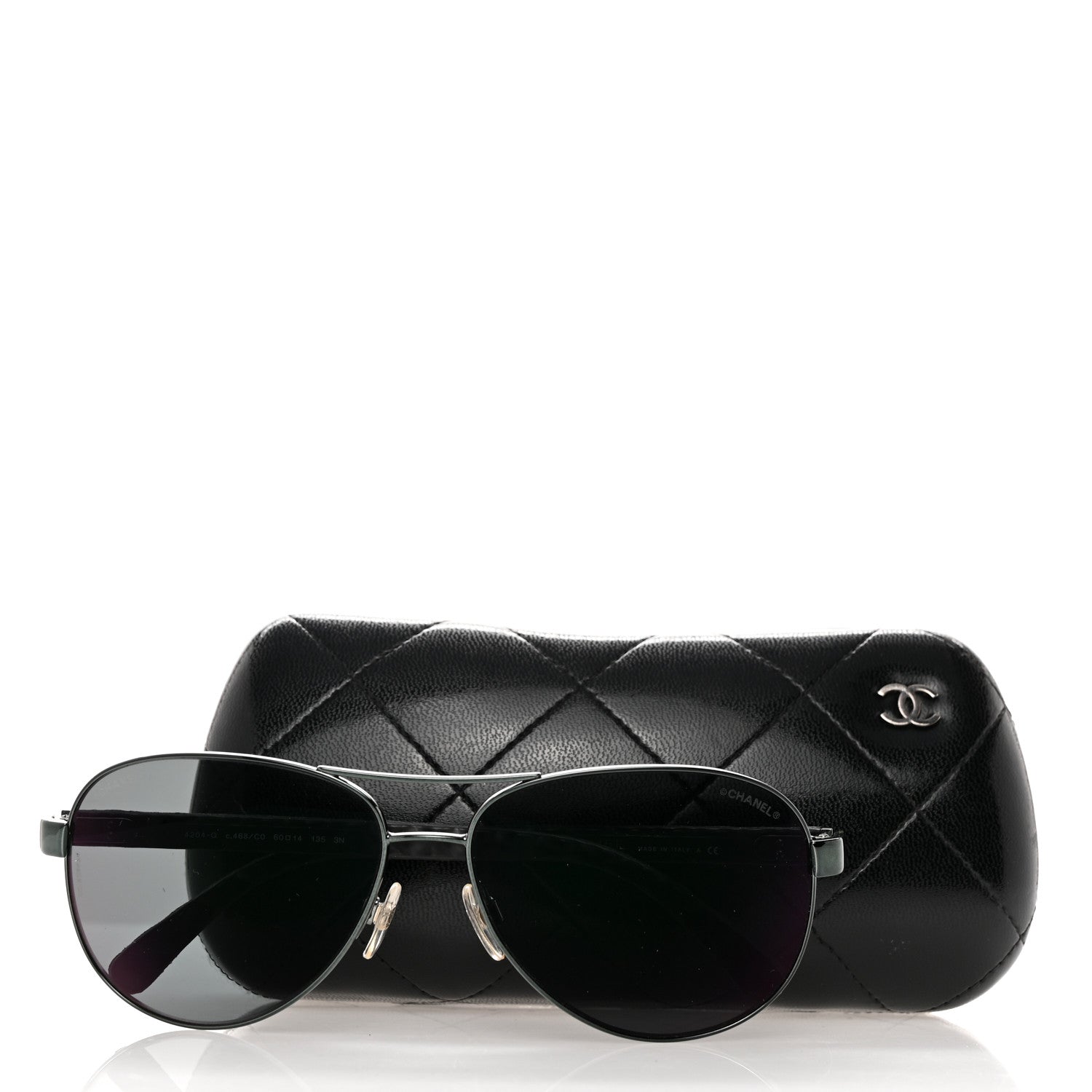 Chanel Pilot Summer Aviator Sunglasses 4204-Q Black 8 of 8