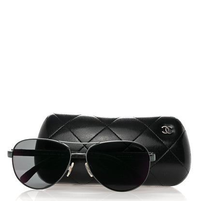 Chanel Pilot Summer Aviator Sunglasses 4204-Q Black 8 of 8
