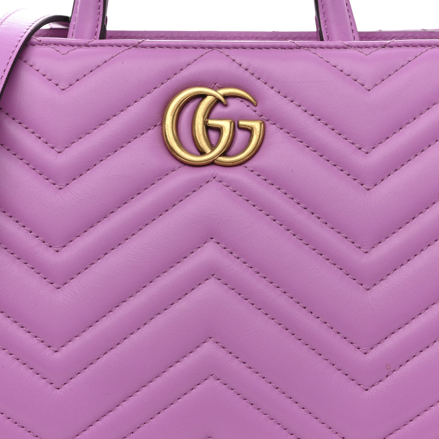 Gucci Calfskin Matelasse Small GG Marmont Tote Candy Mousse 8 of 10