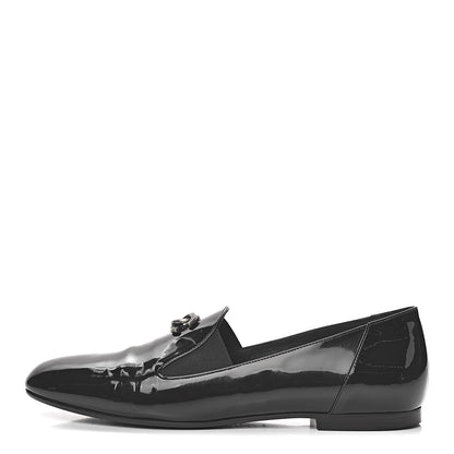 Chanel Patent CC Mocassin Loafers 40 Black 1 of 12
