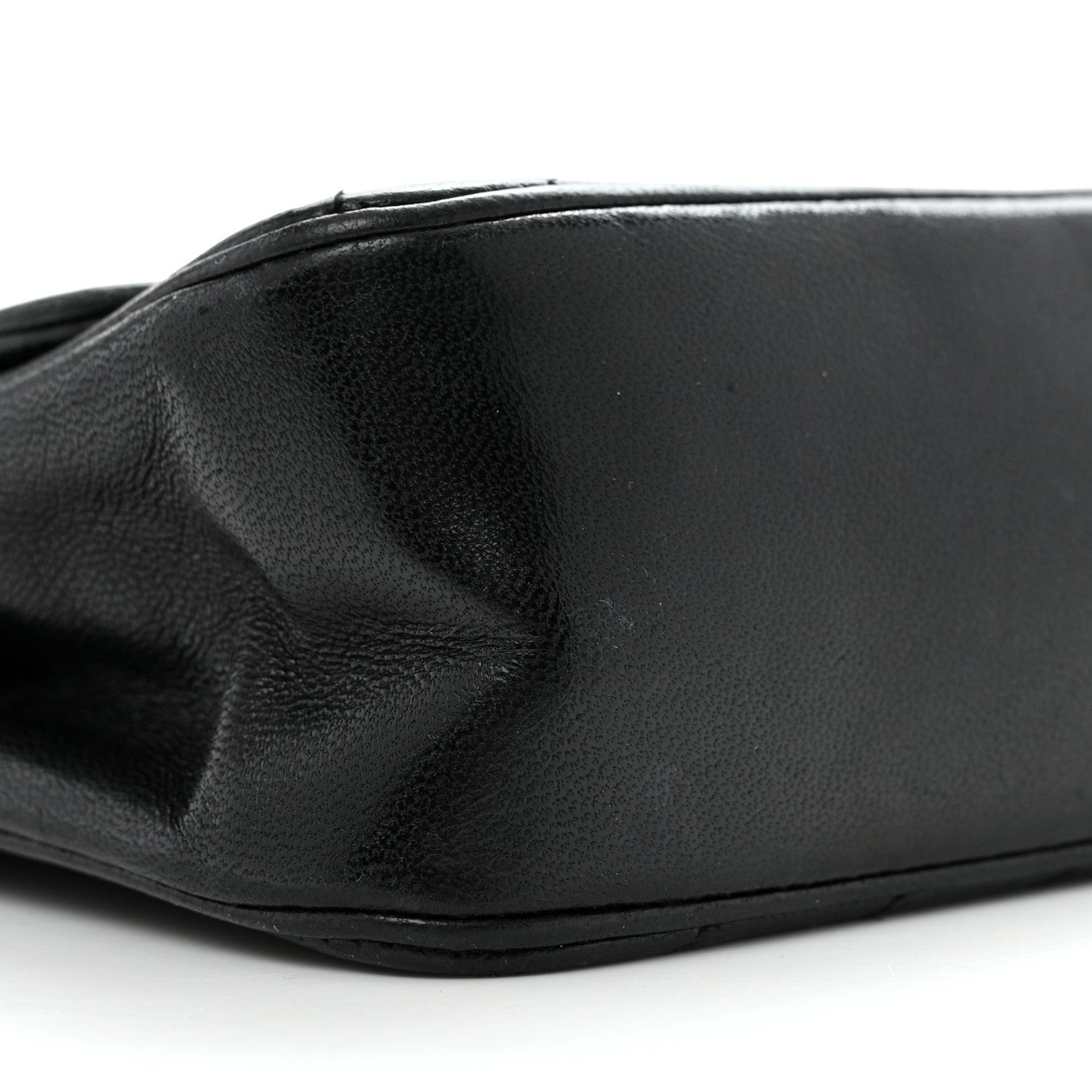 Chanel Lambskin Diagonal Quilted Small Single Flap Black 8 of 12