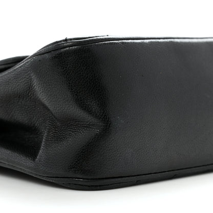 Chanel Lambskin Diagonal Quilted Small Single Flap Black 8 of 12