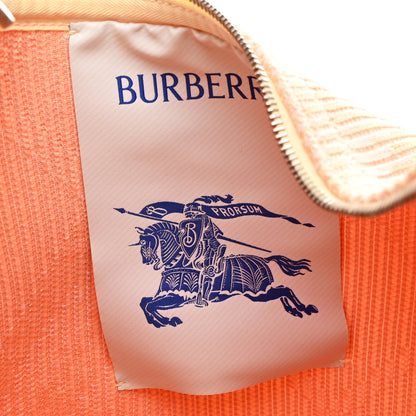 Burberry Canvas Knitted Check Medium Peg Duffle Bag Sherbert 6 of 11