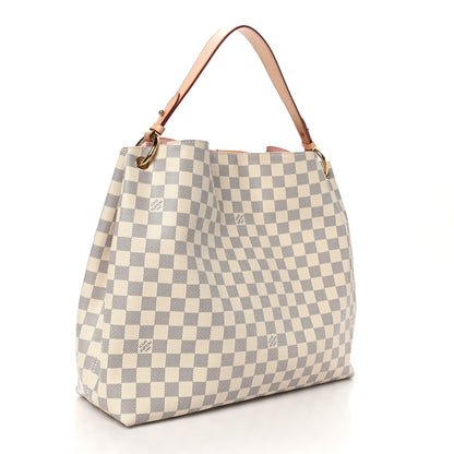 Louis Vuitton Damier Azur Graceful MM Rose Ballerine 2 of 9