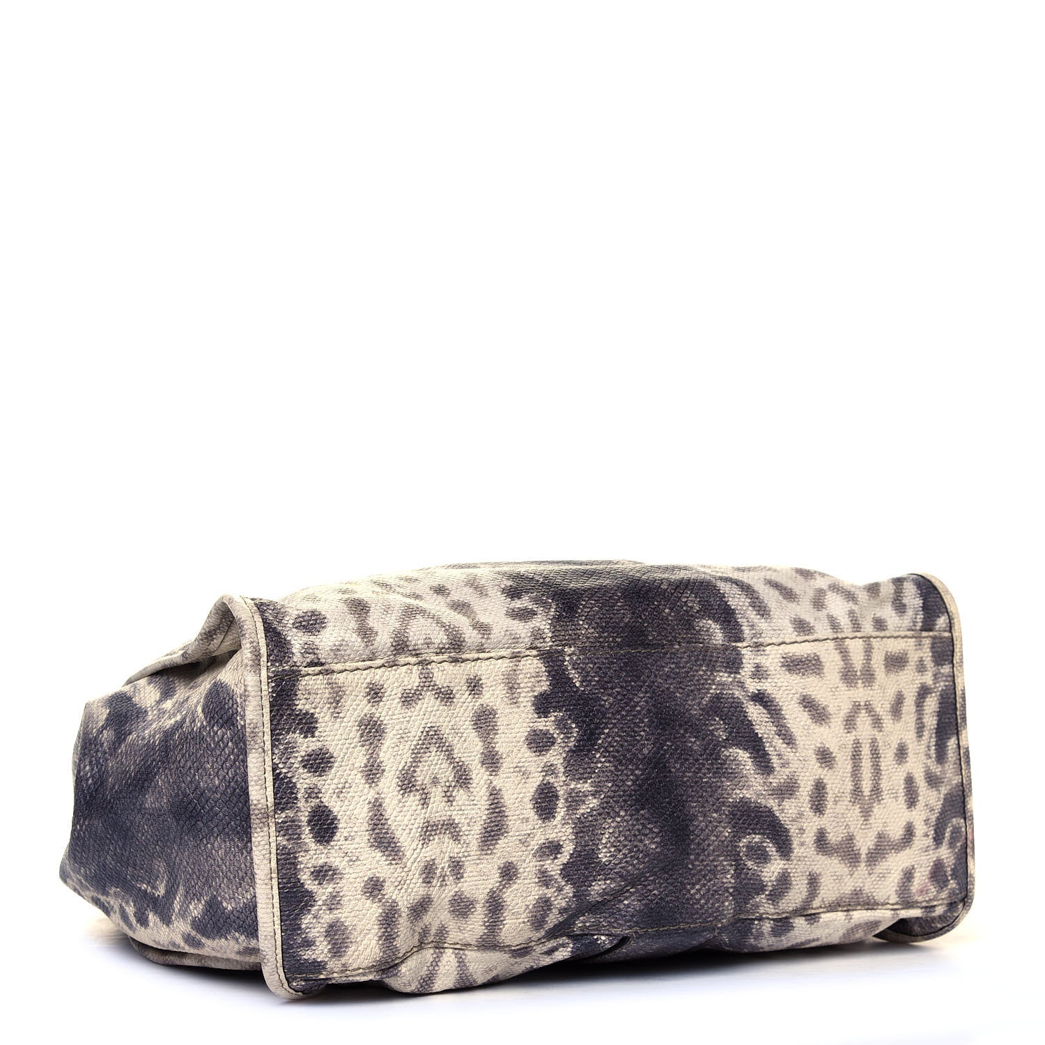 Gucci Calfskin Animalier Karung Printed Medium Soft Stirrup Shoulder Bag Gray 3 of 6