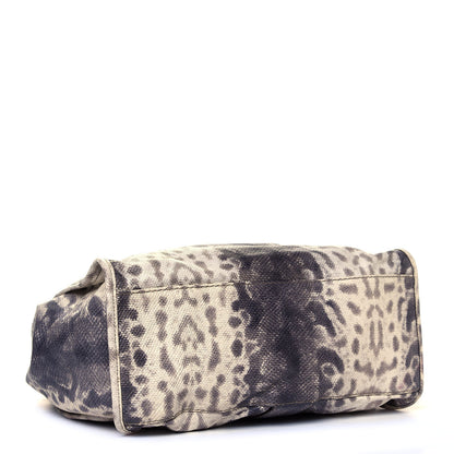 Gucci Calfskin Animalier Karung Printed Medium Soft Stirrup Shoulder Bag Gray 3 of 6