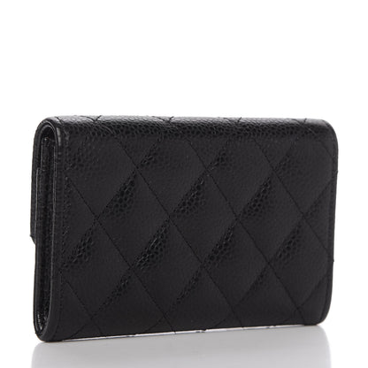 Chanel Caviar Quilted Flap Card Holder Black 3 of 9