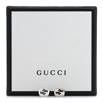 Gucci Sterling Silver Interlocking GG Stud Earrings 5 of 5