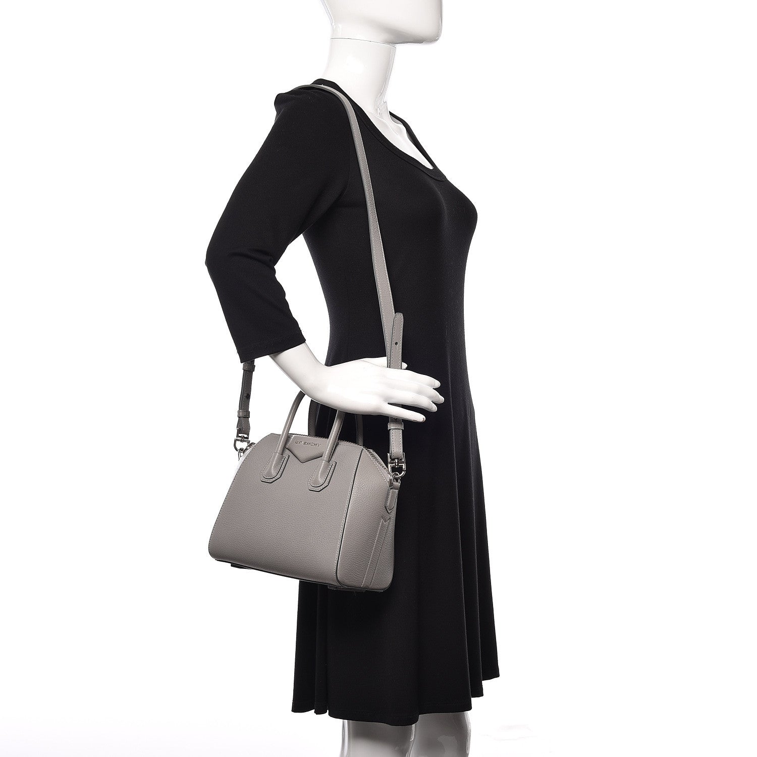 Givenchy Sugar Goatskin Mini Antigona Pearl Grey 2 of 19
