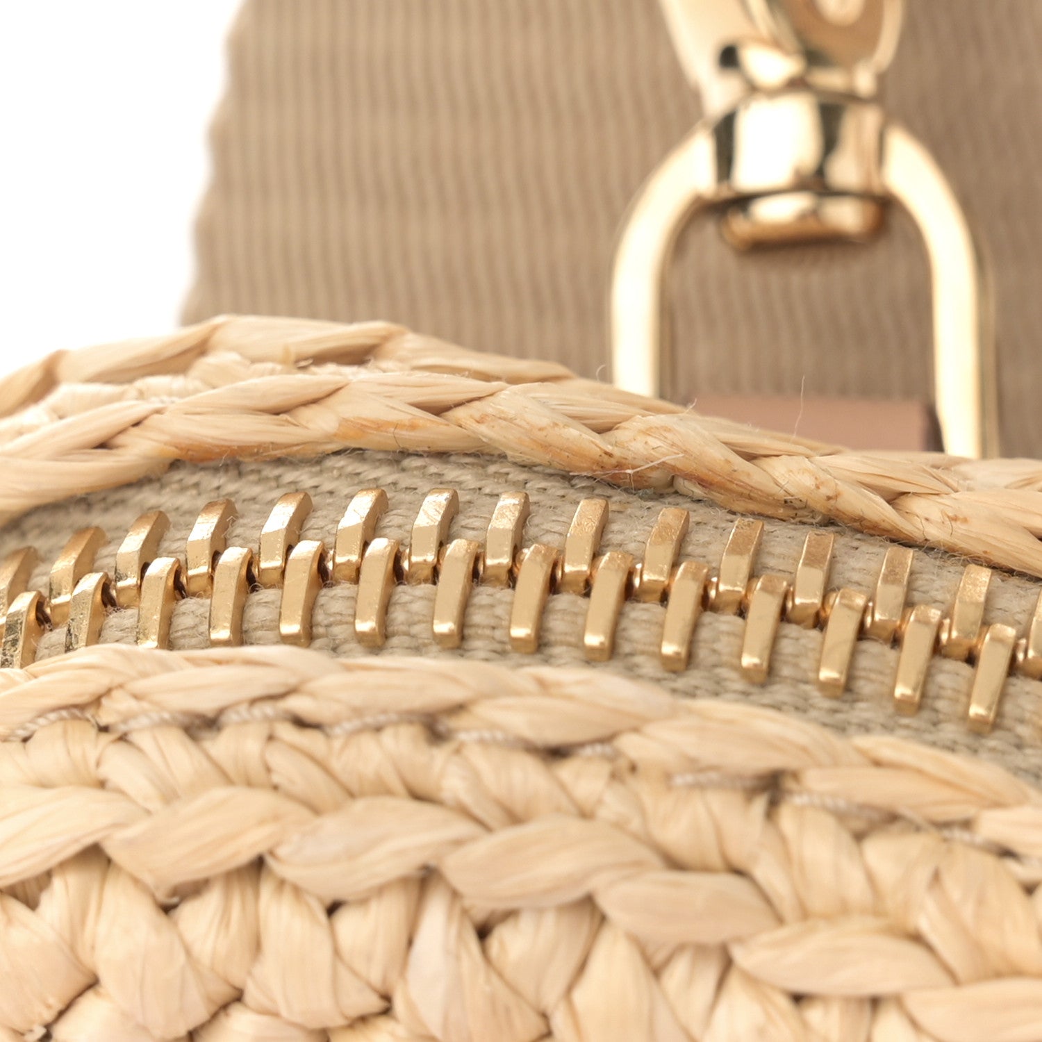 Prada Yarn Raffia Effect Crochet Re-Edition 2005 Shoulder Bag Naturale 13 of 13