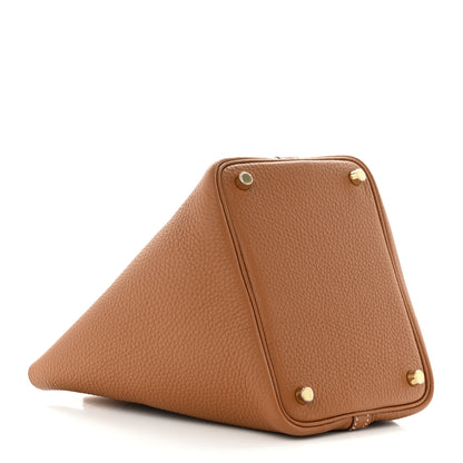 Hermes Taurillon Clemence Picotin Lock 18 PM Gold 4 of 11