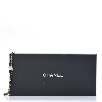 Chanel Calfskin Crystal Chain Camellia Belt Black Gold 4 of 4
