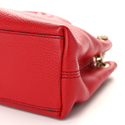 Gucci Pebbled Calfskin Small Soho Chain Shoulder Bag Tabasco Red 11 of 11