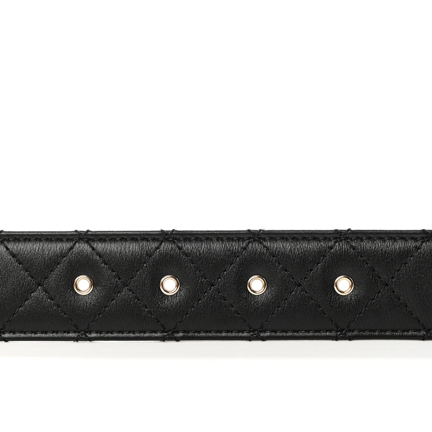 Calfskin Quilted CC Chain Belt 90 36 Black