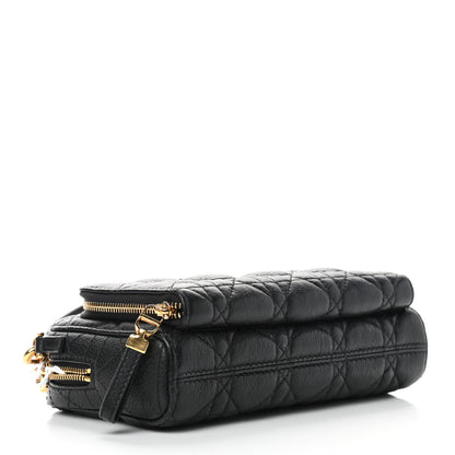 Christian Dior Supple Calfskin Caro Double Pouch Black 4 of 9