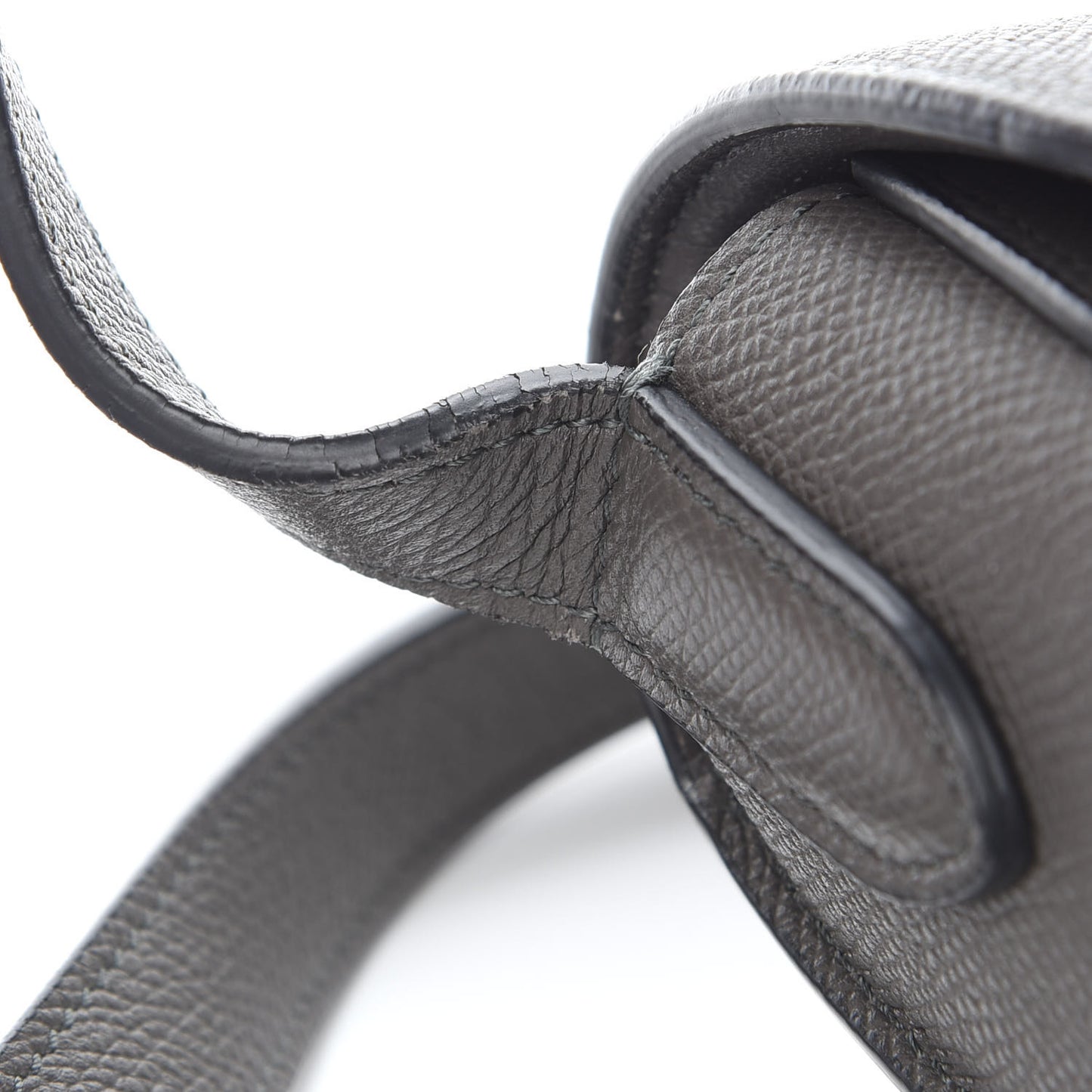 Baby Grained Calfskin Small Trotteur Grey