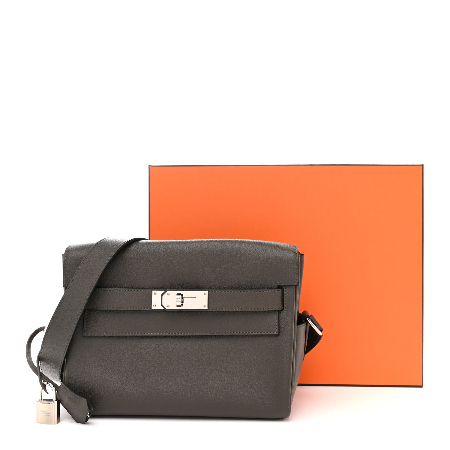 Hermes Evercolor Kelly Messenger PM Vert De Gris 15 of 15