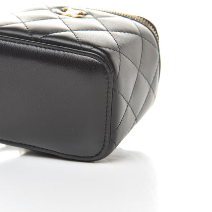Chanel Lambskin Quilted Pearl Crush Box With Chain Black 10 of 11