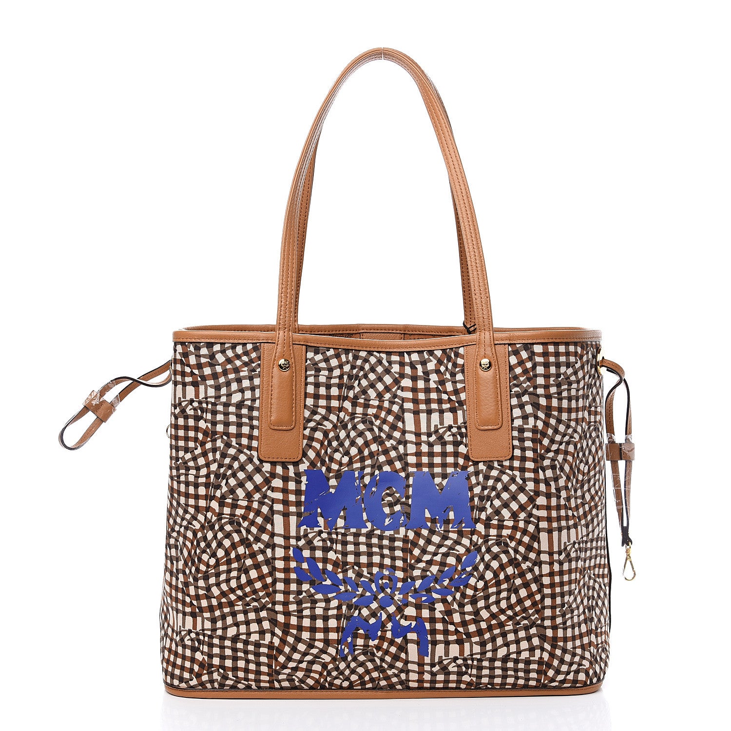 MCM Visetos Medium Liz Reversible Shopper Tote Cognac 2 of 12
