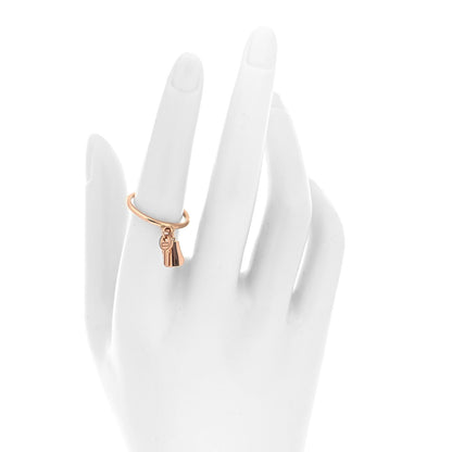 Hermes 18K Rose Gold PM Kelly Clochette Ring 55 7.25 2 of 5