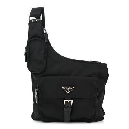Prada Nylon Vela Sling Messenger Bag Black 1 of 10