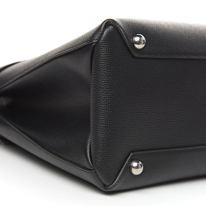 Burberry Derby Calfskin House Check Medium Banner Tote Black 8 of 10