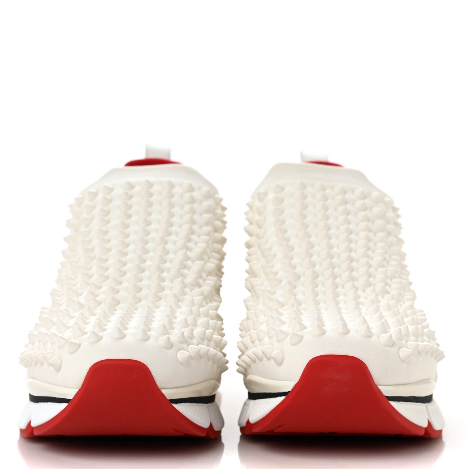 Christian Louboutin Neoprene Spike Sock Donna Flat Sneakers 38.5 White Snow 2 of 8