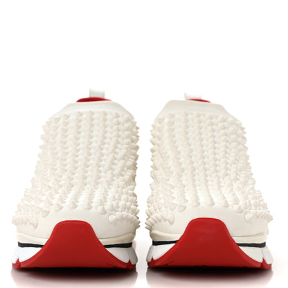 Christian Louboutin Neoprene Spike Sock Donna Flat Sneakers 38.5 White Snow 2 of 8