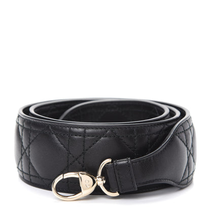Christian Dior Lambskin Cannage Shoulder Strap Black 1 of 5