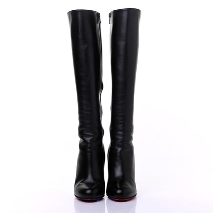 Christian Louboutin Calfskin Bourge 100 Tall Boots 37.5 Black 2 of 14