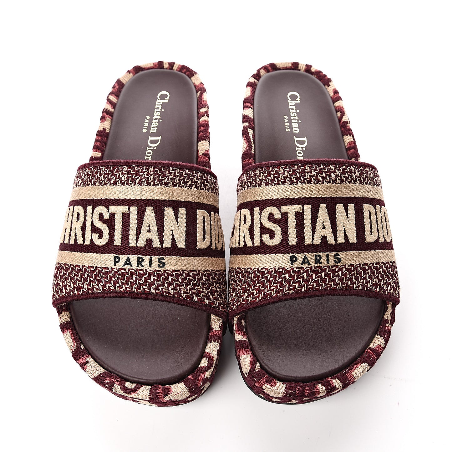 Oblique D-Way Platform Sandals 37 Deep Amaranth