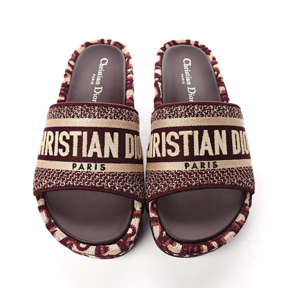 Christian Dior Oblique D-Way Platform Sandals 37 Deep Amaranth 10 of 11