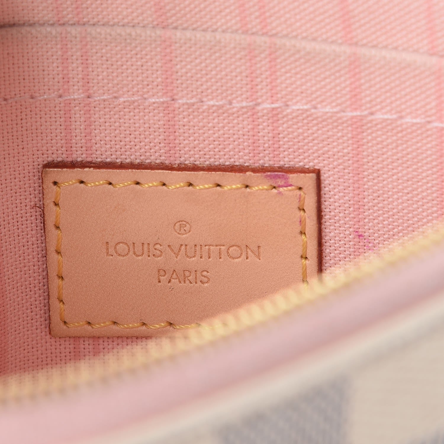 Louis Vuitton Damier Azur Neverfull MM GM Pochette Rose Ballerine 6 of 10