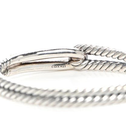 David Yurman Sterling Silver Diamond Pave 10mm Single Loop Labyrinth Bracelet 5 of 5